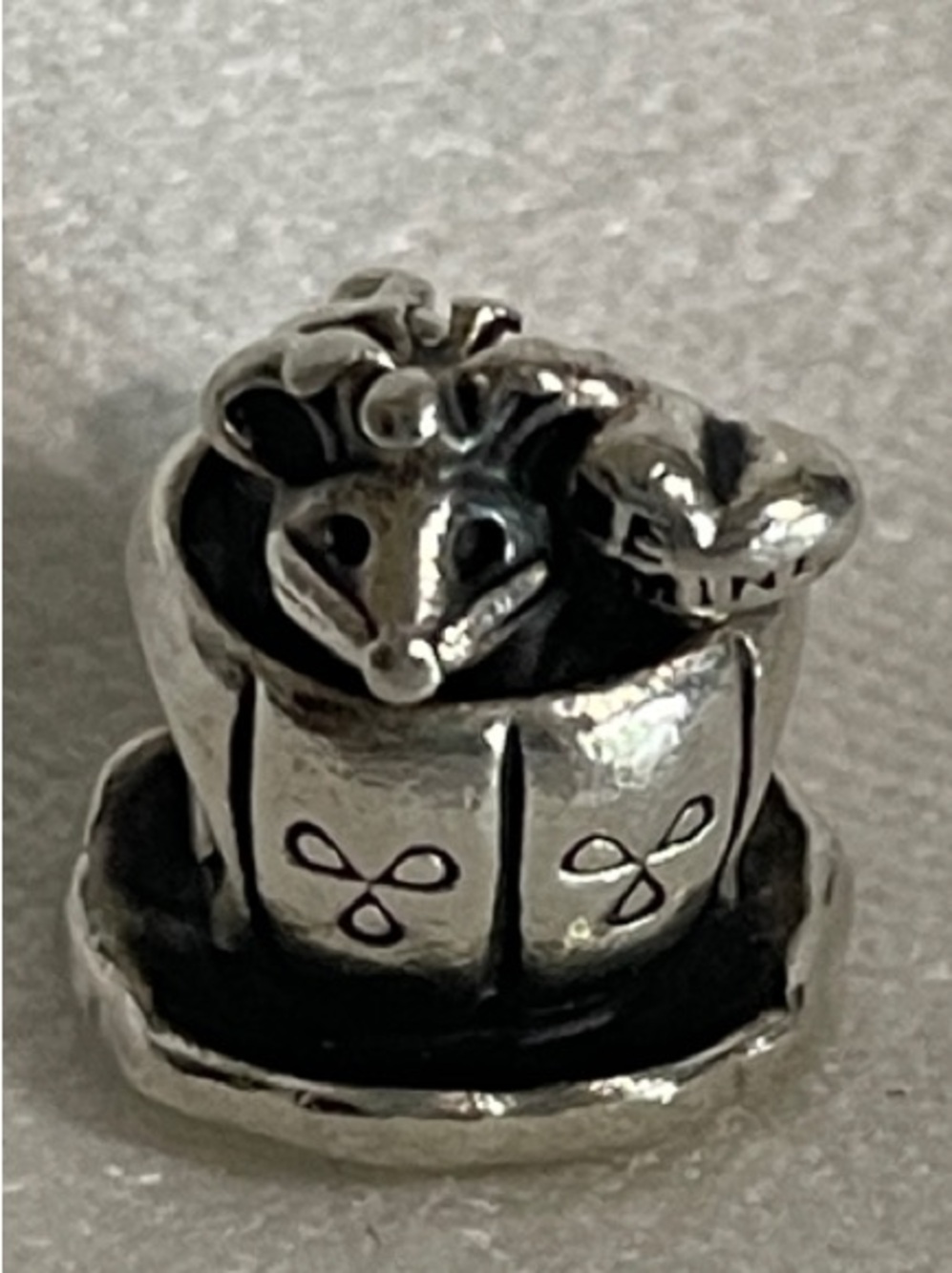 Authentic Pandora 925 Mouse in Teacup Charm